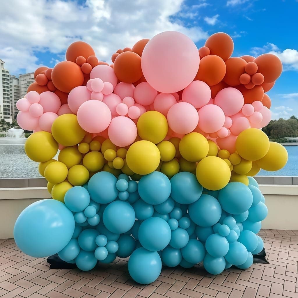 Boho Retro Balloon Garland Setti