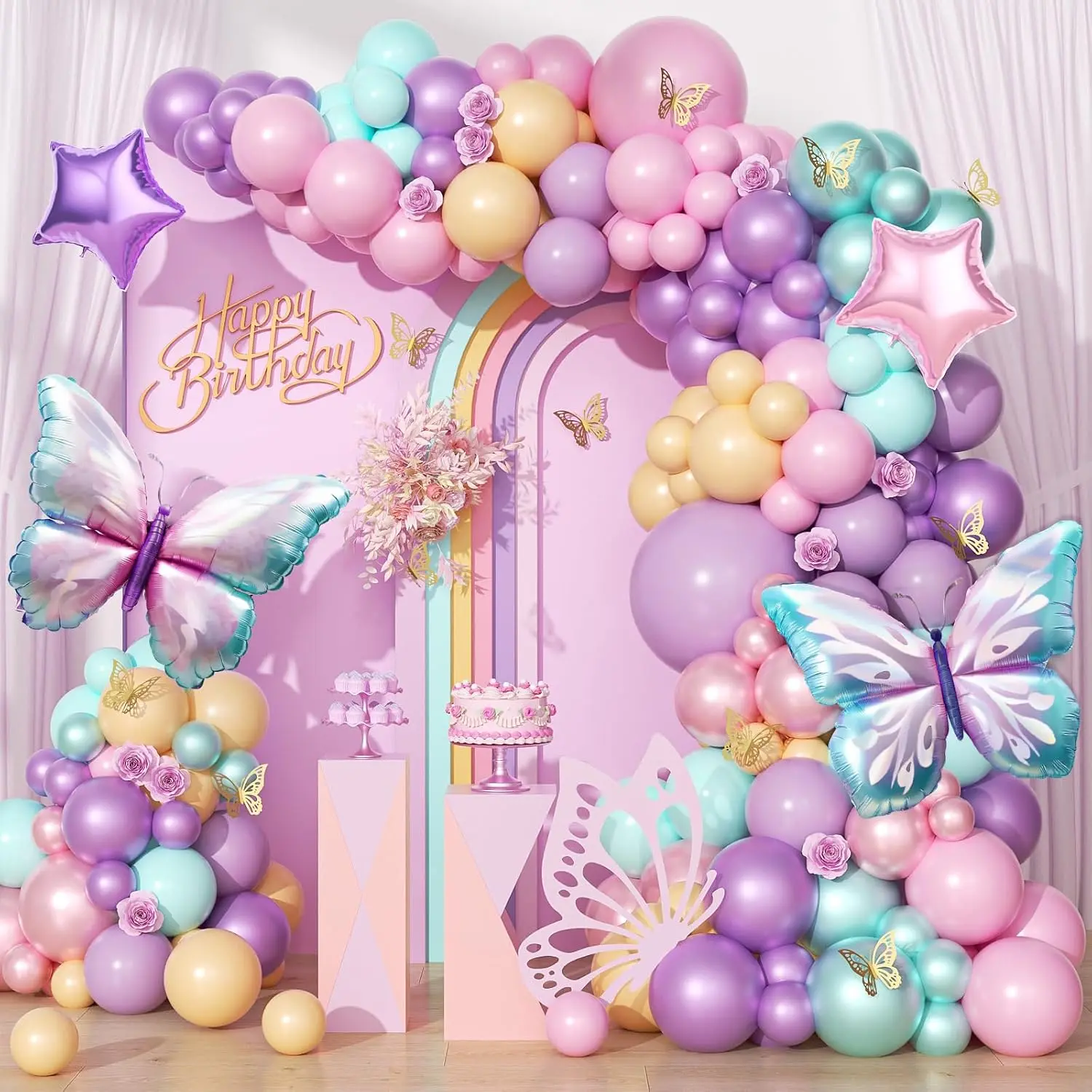 Butterfly Balloon Garland Setti