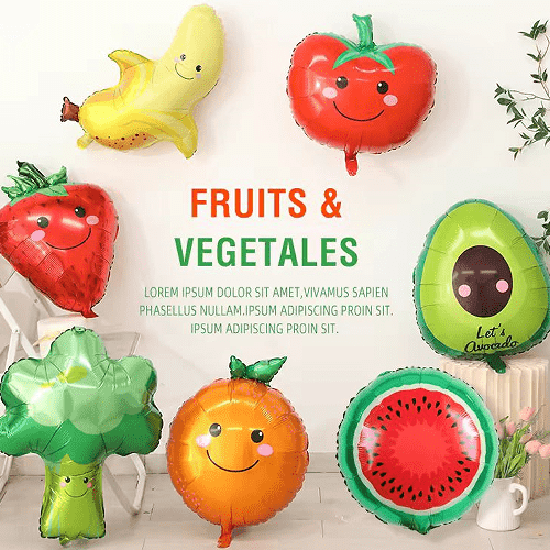 Hedelmien ja vihannesten folioilmapallot
