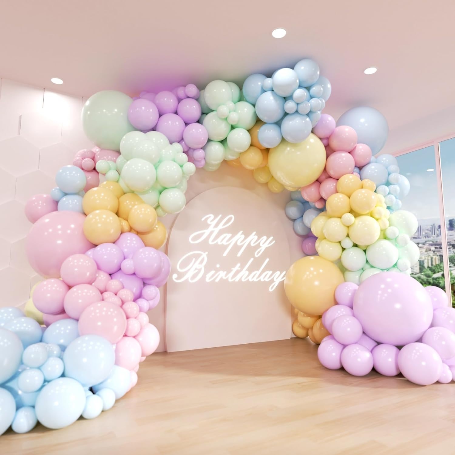 Macaroon -ilmapallot Garland Arch