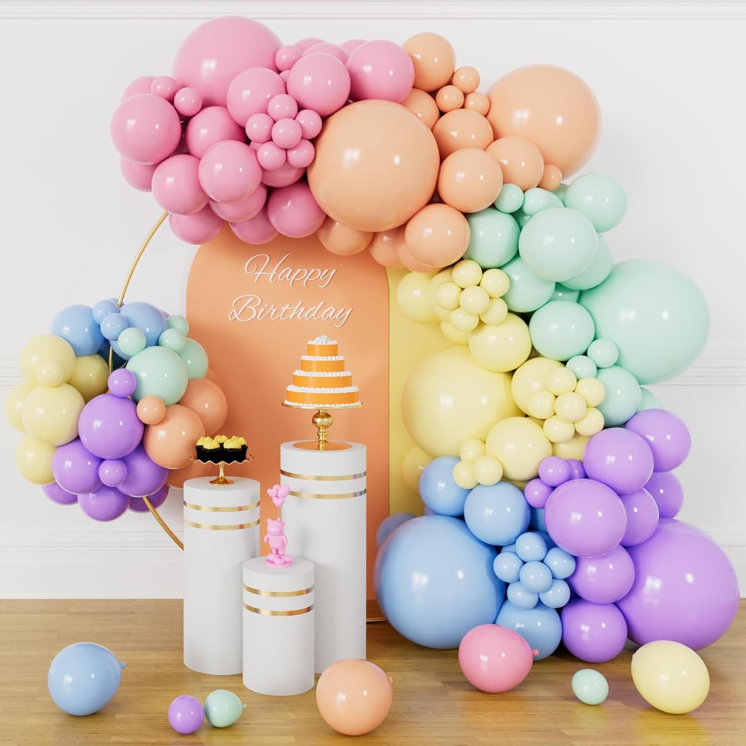 Pastelli Rainbow Balloon Garland Arch Kit