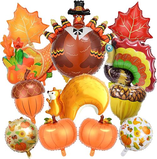 Kiitospäivän folioilmapallot