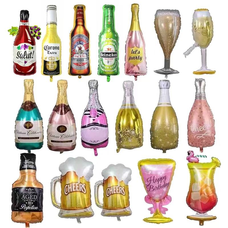 Viinipullon folioilmapallot